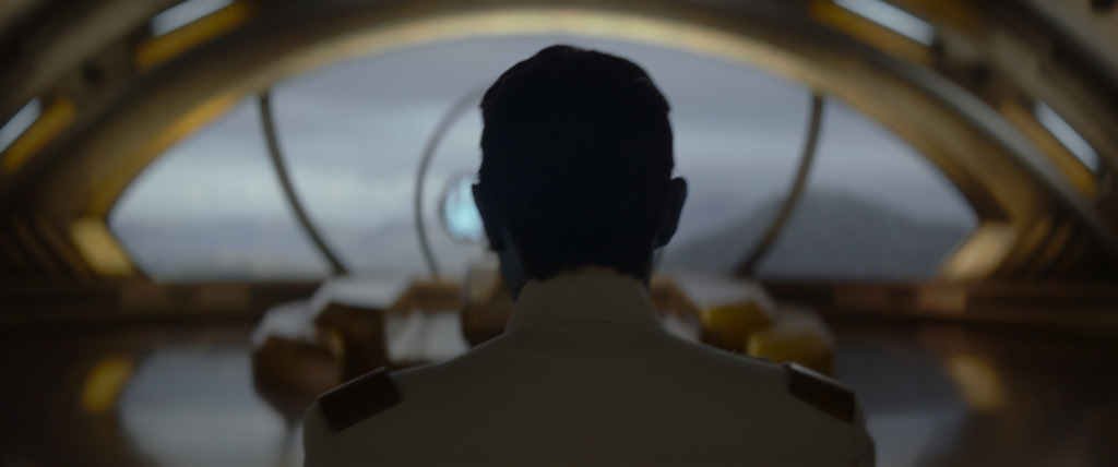 Silhouette of Grand Admiral Thrawn in the Ahsoka trailer