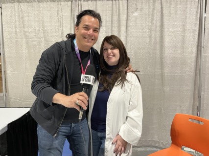 Voice actor Lex Lang with interviewer Jenna Wrenn