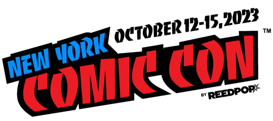 the New York Comic Con logo, featuring the 2023 event's dates of October 12-15