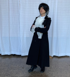 Maddie wearing an Akutagawa cosplay