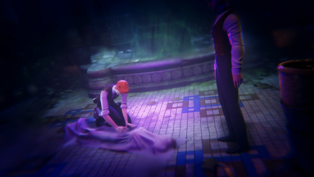 Benedict Fox discovering the body of his stepmother. Image courtesy of Rogue Games/ Plot Twist. 