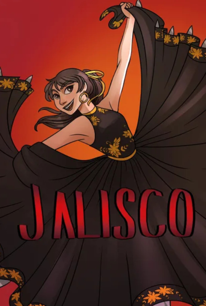 The cover for Jalisco, a series in Kayden Phoenix's Latina superhero comic series