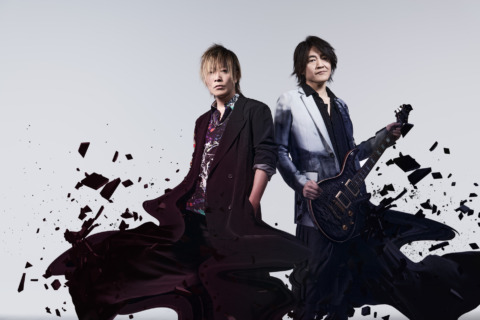 GRANRODEO album cover, two members standing back to back. One is holding a guitar while the other has his hands in his pockets.