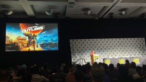 Star Wars Outlaws panel at San Diego Comic-Con 2023. Photo by Myles Obenza.