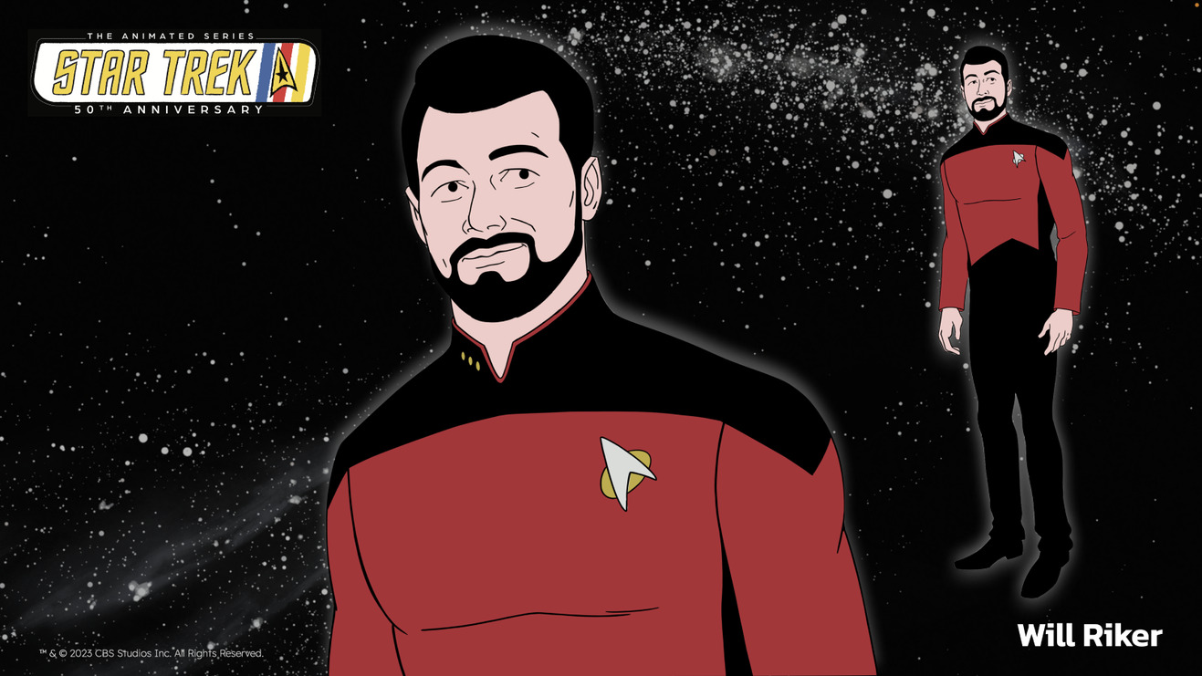 Star Trek: The Animated Celebration Character Design of Jonathan Frakes as “Will Riker”