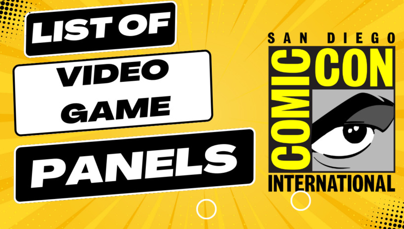 SDCC 2023 video game panels header.