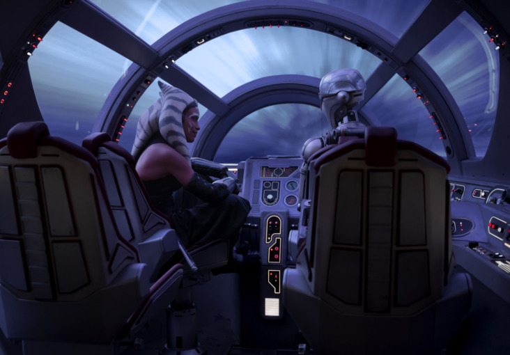 Ahsoka and Huyang on board her ship, "Fulcrum"