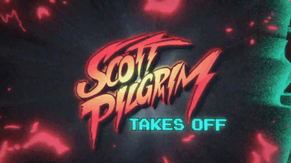 Scott Pilgrim Takes Off logo for New York Comic Con