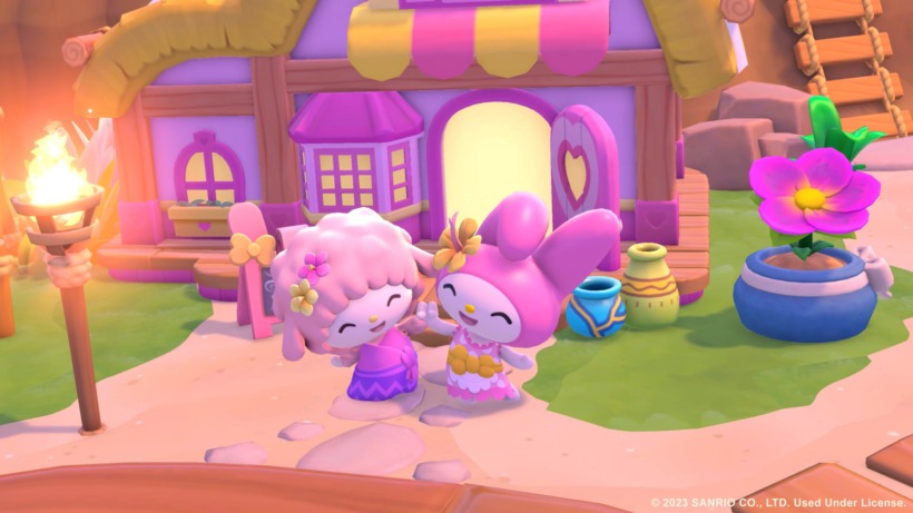 My Sweet Piano and My Melody in Hello Kitty Island Adventure