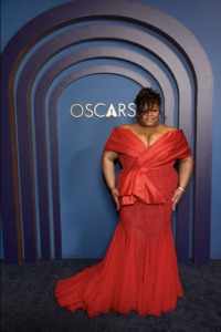 Da'Vine Joy Randolph in a red dress.