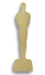 brass bookmark in the shape of an oscar statuette