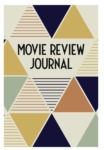 Picture of multi-colored notebook that reads Movie Review Journal