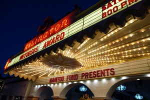 picture of Arlington Theatre Marquee announcing Virtuoso Awards