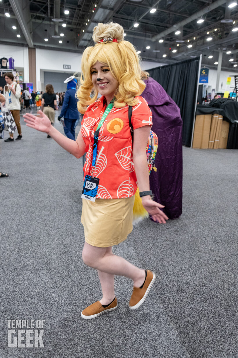 Cosplayer dressing up at LVL UP EXPO inside the convention center