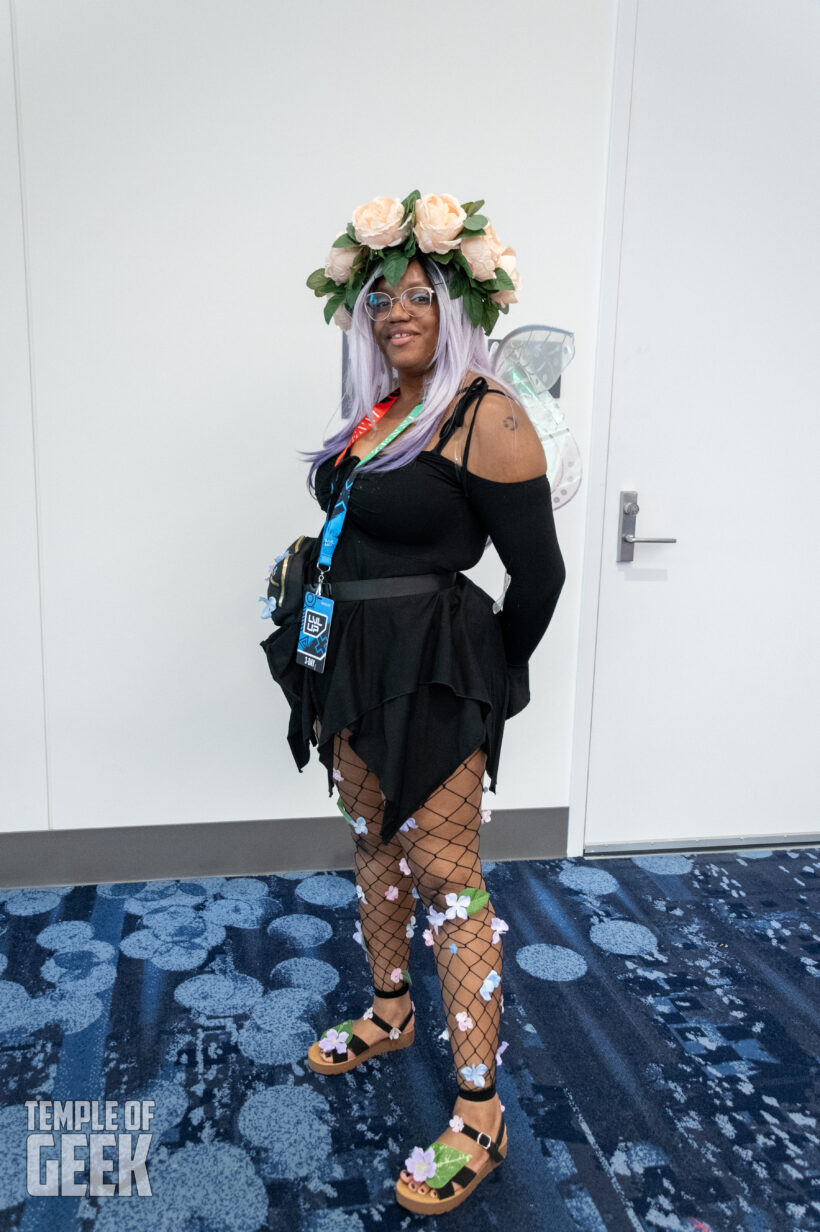 Cosplayer dressing up at LVL UP EXPO inside the convention center