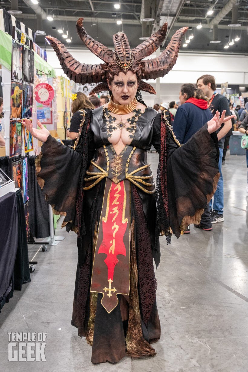 Cosplayer dressing up at LVL UP EXPO inside the convention center