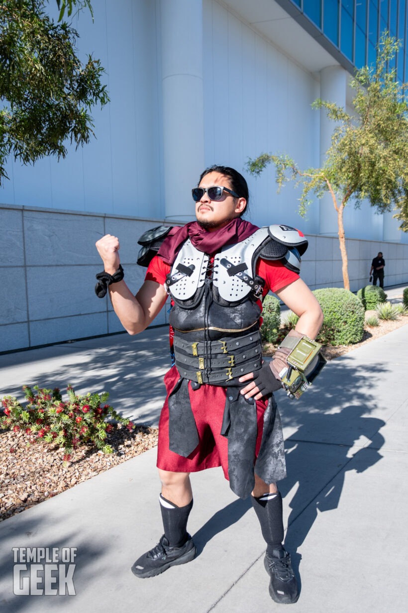 Cosplayer dressing up at LVL UP EXPO inside the convention center