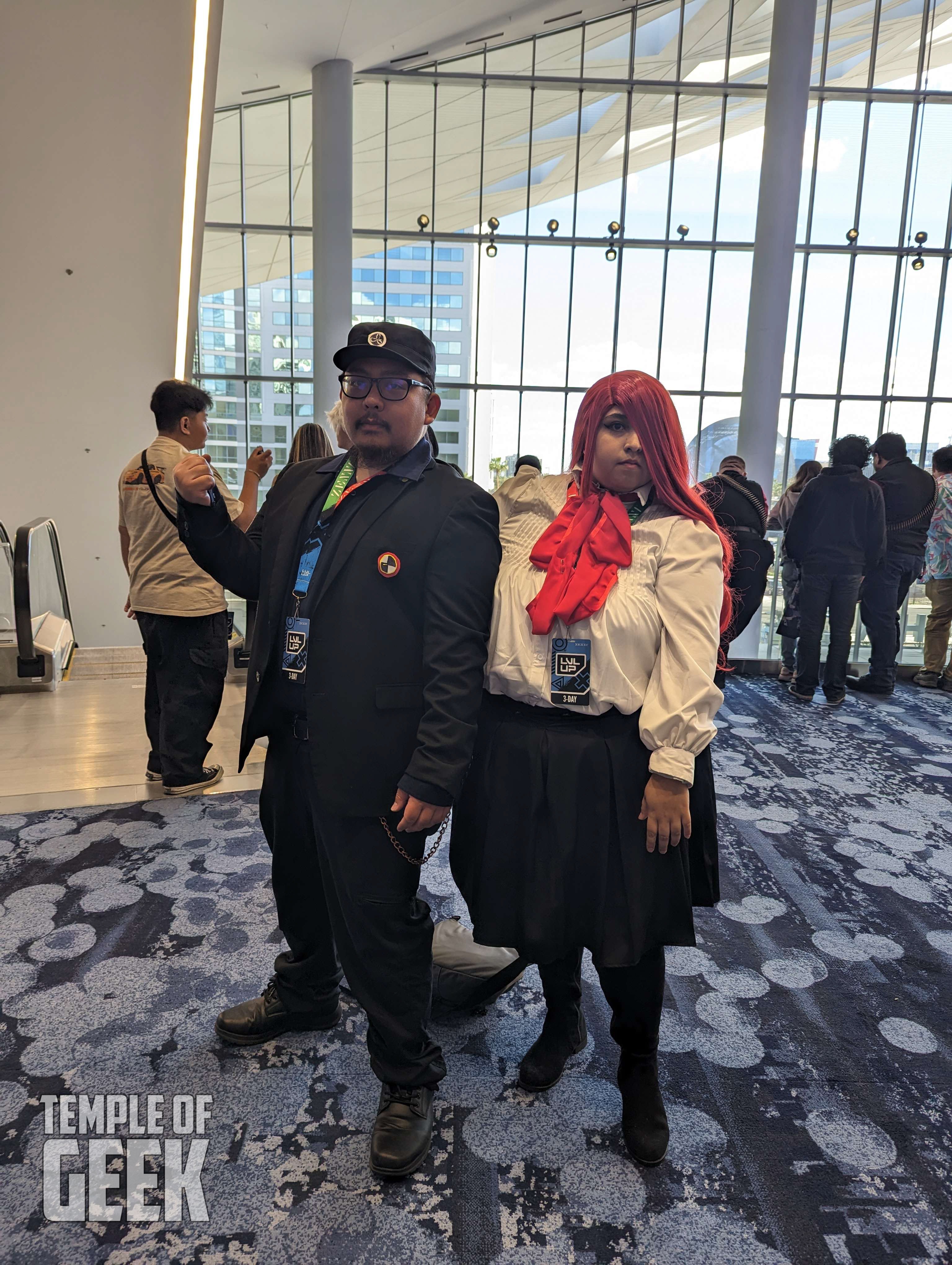 Cosplayer dressing up at LVL UP EXPO inside the convention center