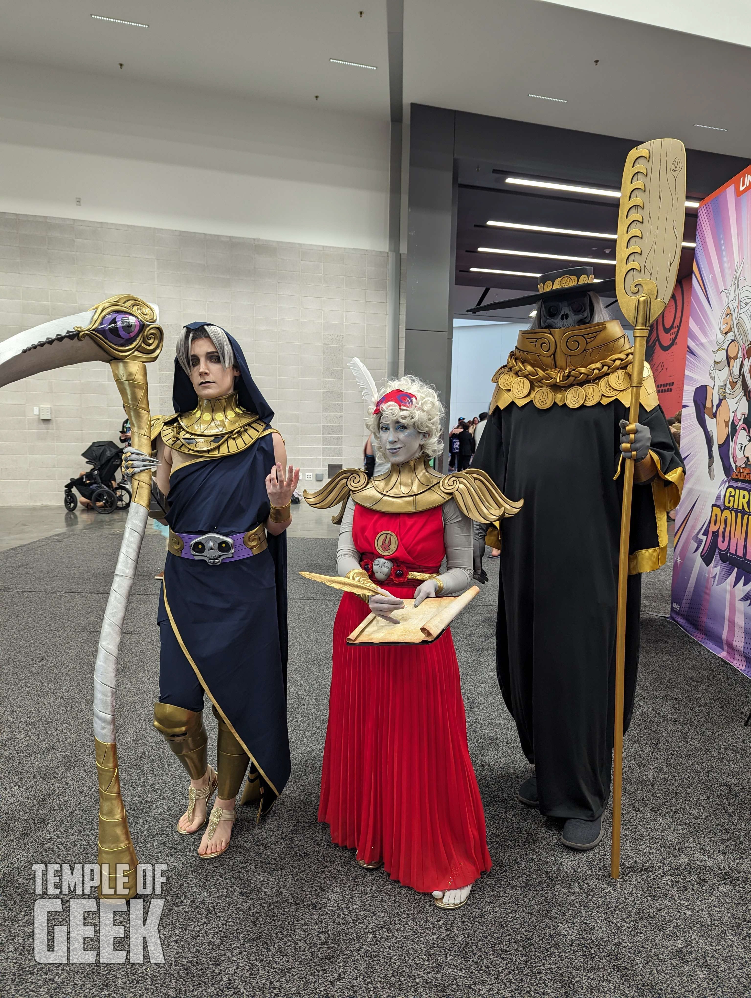 Cosplayer dressing up at LVL UP EXPO inside the convention center