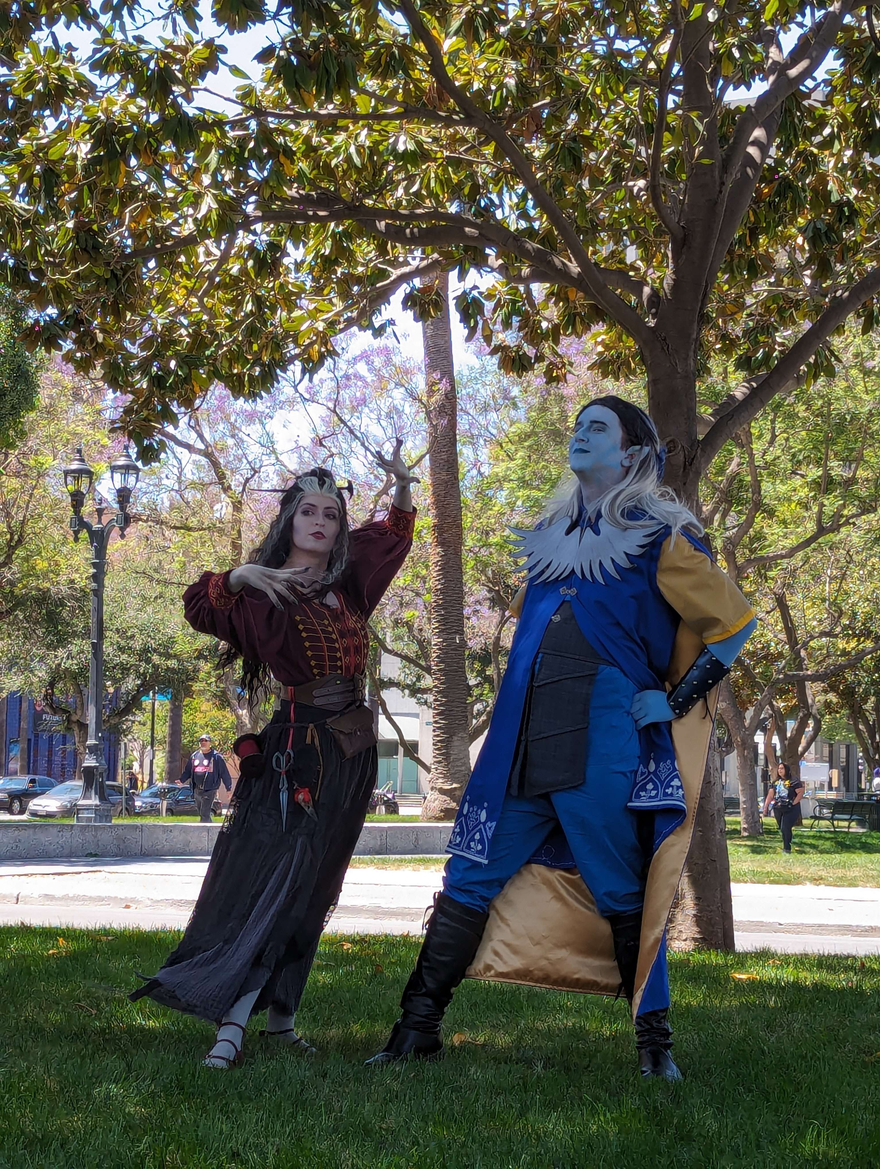 Cosplayer at the Critical Role cosplay gathering dressed up at Fanime