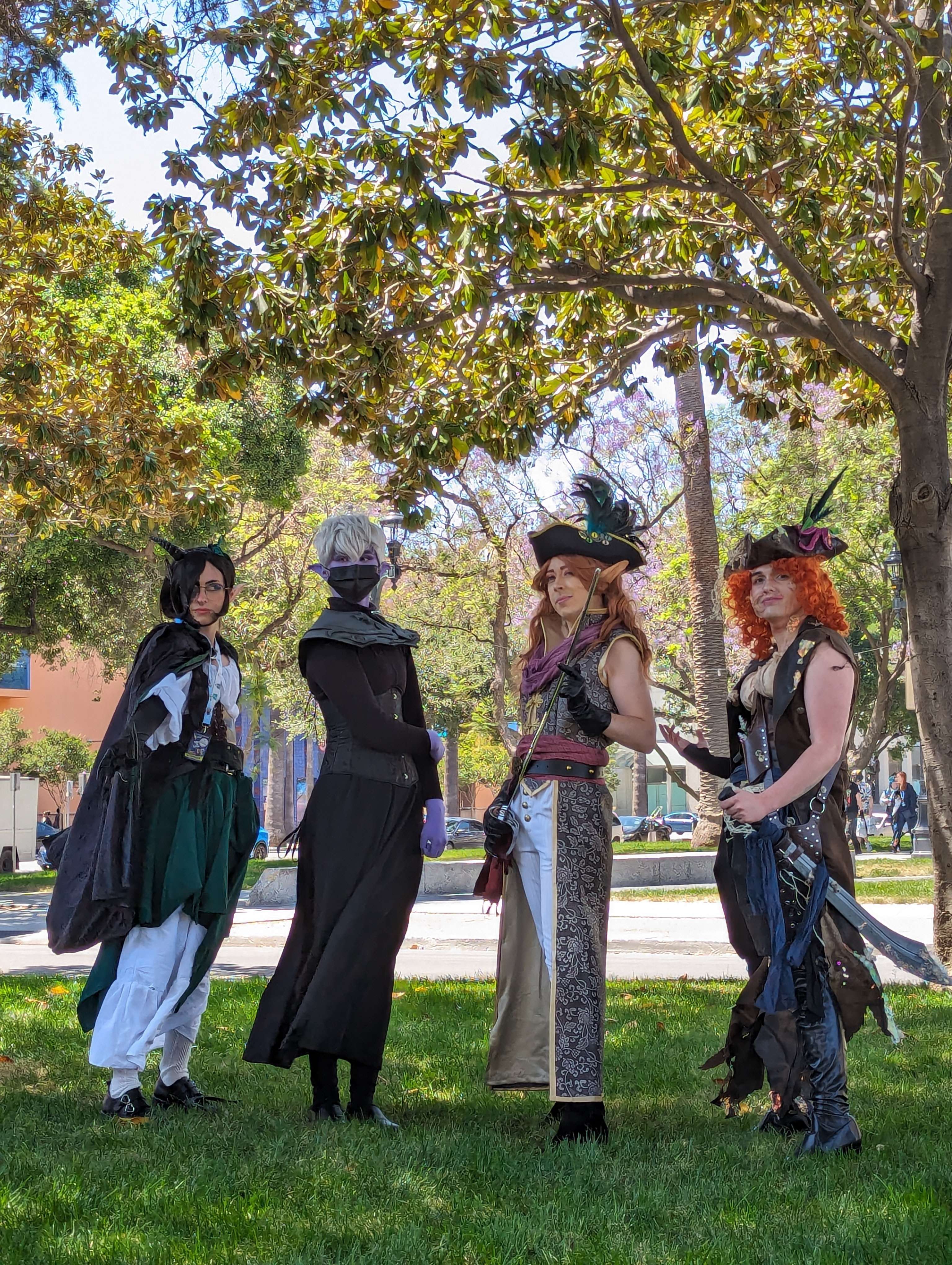 Cosplayer at the Critical Role cosplay gathering dressed up at Fanime