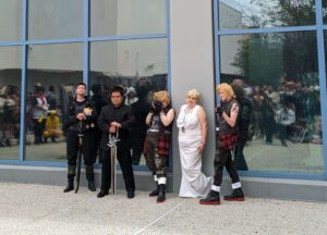 Cosplayers at the Final Fantasy cosplay gathering dressed up at Fanime