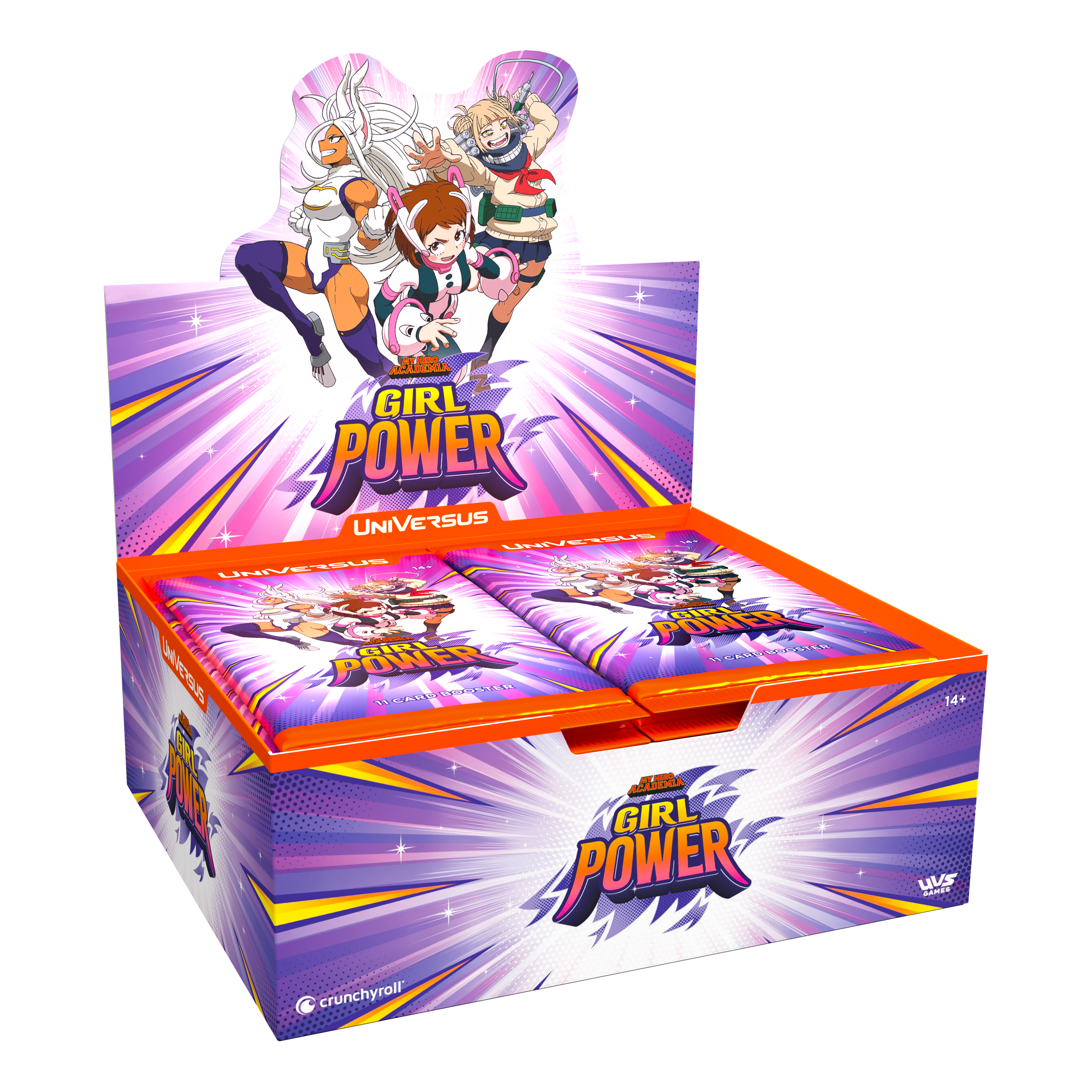 UniVersus Booster box for the My Hero Academia: Girl Power booster series.