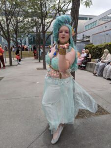 Cosplayers at the Legend of Zelda cosplay gathering dressed up at Fanime