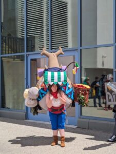 Cosplayers at the Legend of Zelda cosplay gathering dressed up at Fanime