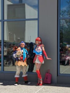 Cosplayers at the Legend of Zelda cosplay gathering dressed up at Fanime