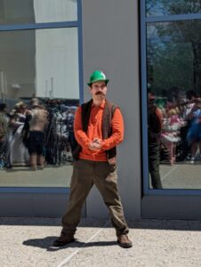 Cosplayers at the Legend of Zelda cosplay gathering dressed up at Fanime