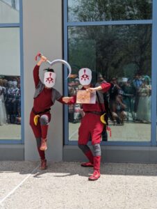 Cosplayers at the Legend of Zelda cosplay gathering dressed up at Fanime