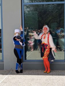 Cosplayers at the Legend of Zelda cosplay gathering dressed up at Fanime