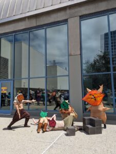 Cosplayers at the Legend of Zelda cosplay gathering dressed up at Fanime