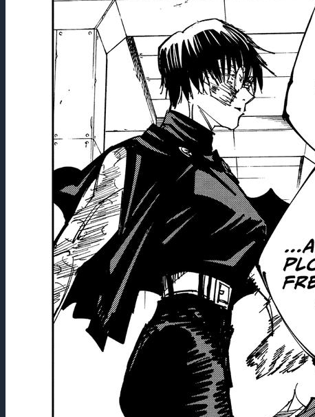 Manga Panel from Jujutsu Kaisen of Maki Zenin