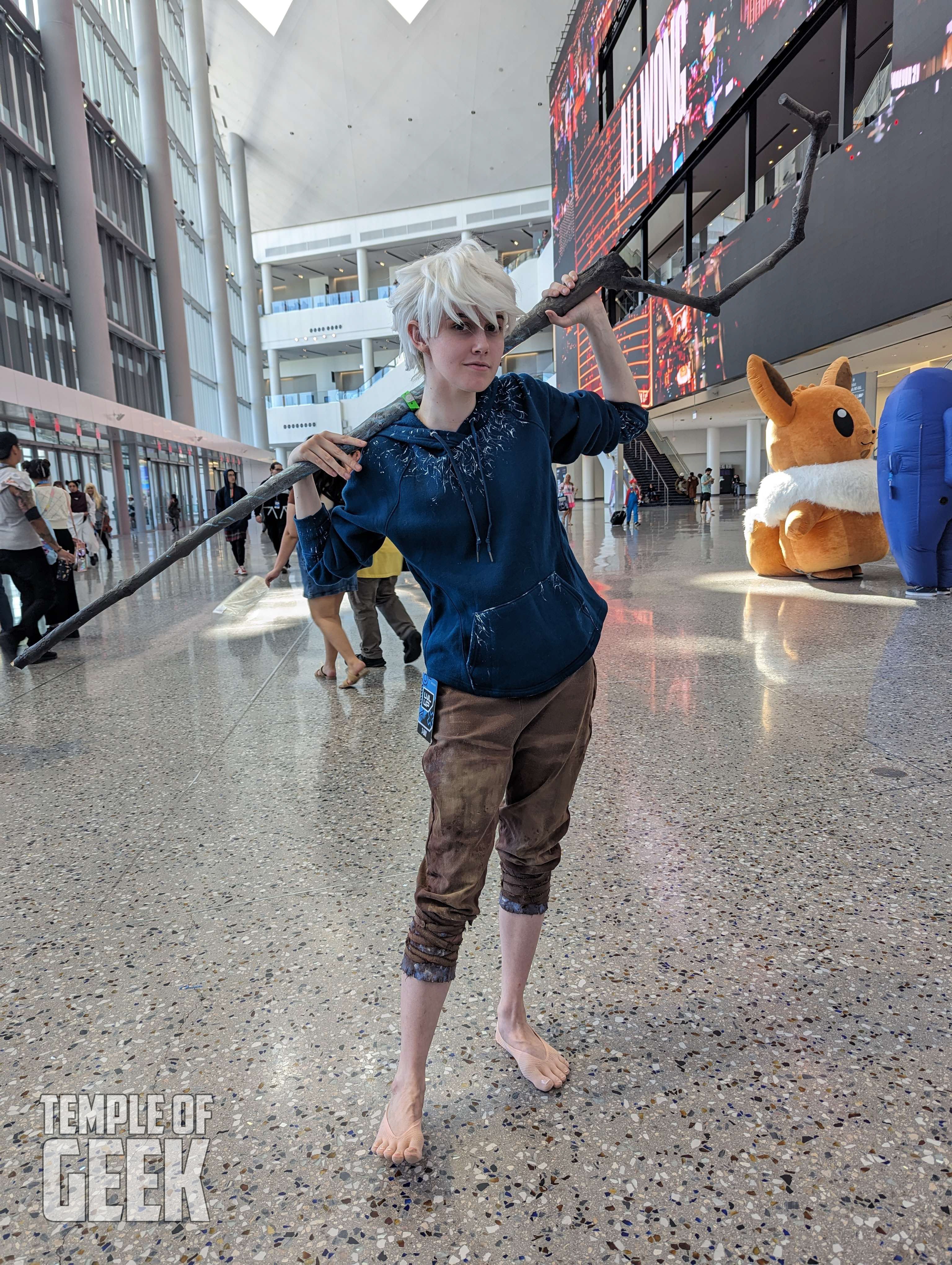 Cosplayer dressing up as Jack Frost at LVL UP EXPO inside the convention center