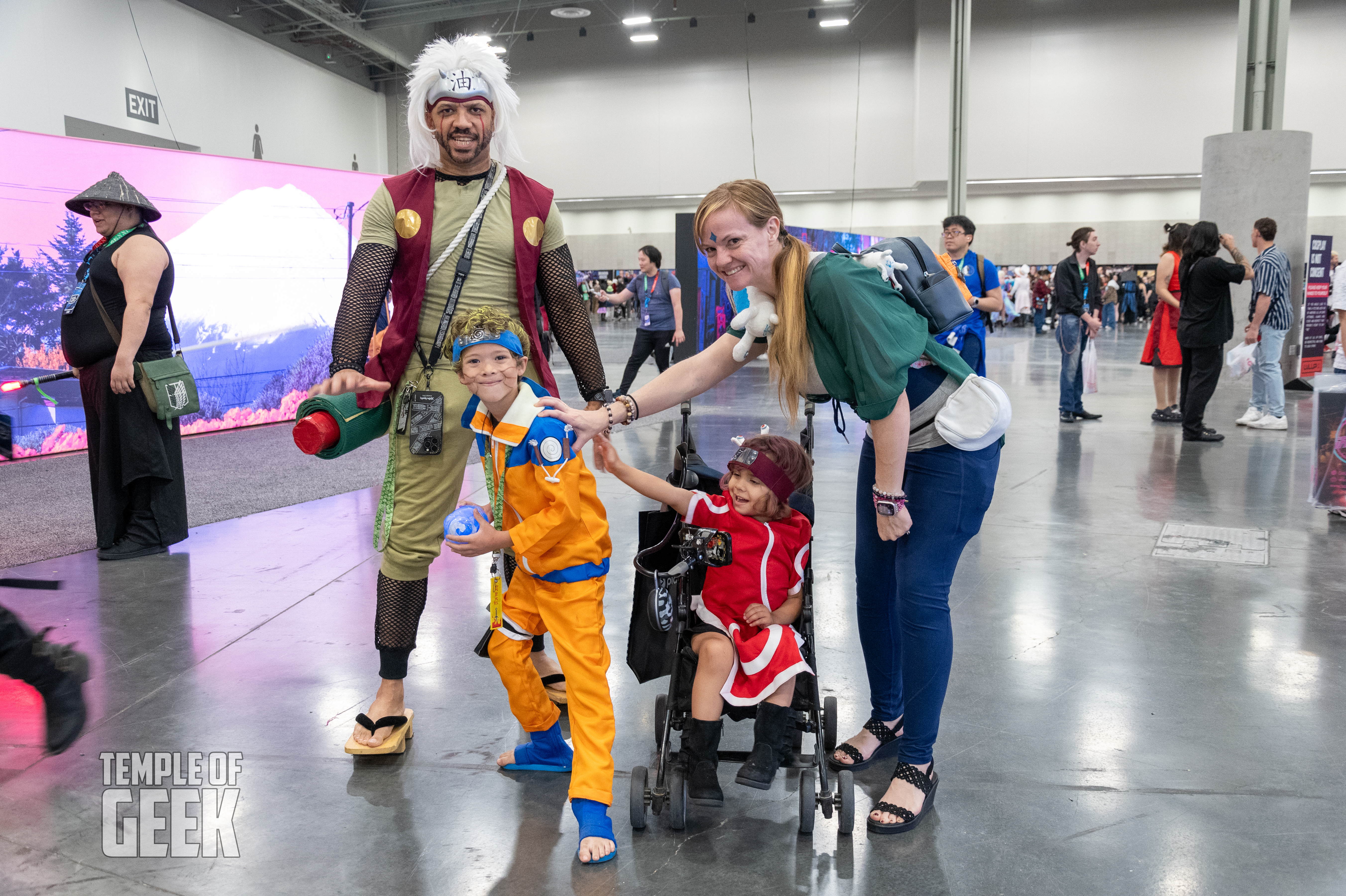 Cosplayer family dressing up at LVL UP EXPO inside the convention center