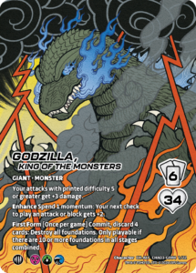 GODZILLA Challenger Series for Godzilla + Mothra, "Godzilla" character card