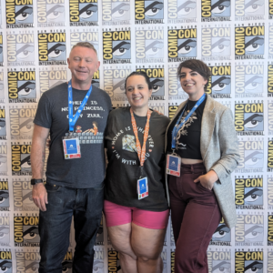 Sarah David Reynolds and David Carpenter talk with Jenna Wrenn at SDCC