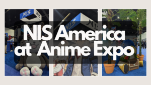 Banner for the NIS America booth at Anime Expo