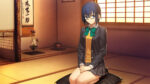 TSUKIHIME -A piece of blue glass moon- still of the main character, a blue-haired anime female protagonist