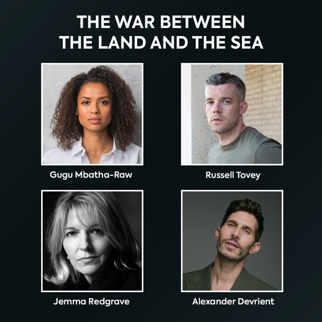 Headshots of the cast for "The War Between the Land and the Sea"