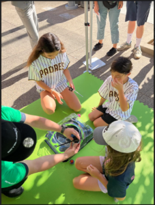 padres fans playing beyblade x in san diego