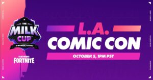 LA Comic Con with The Milk Cup Logo