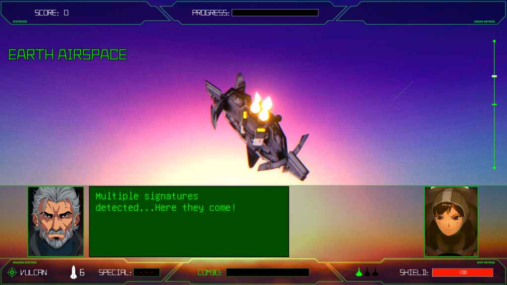 Story beats with dialogue in Rogue Flight