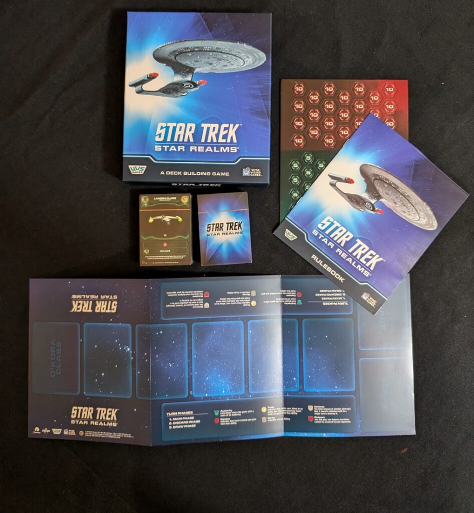 Star Trek: Star Realms board game, all pieces.