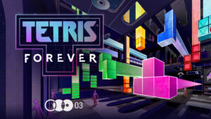 Tetris Forever title with tetris blocks