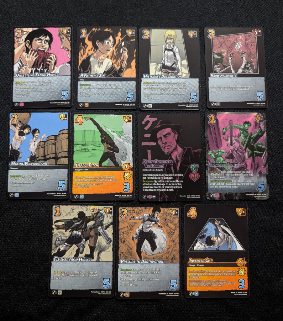 “Attack on Titan: Origins of Power” Card Spread Sneak Peek