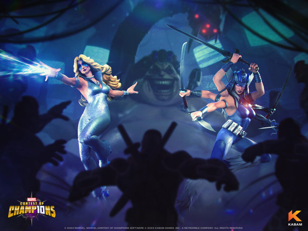 Marvel Contest of Champions: Dazzler and Spiral. Image courtesy of the publisher.