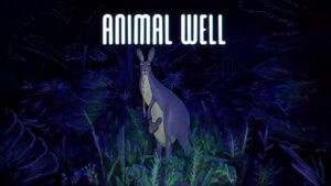 Animal Well title and kangaroo